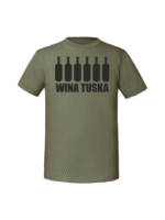 Męska koszulka  z nadrukiem – WINA TUSKA