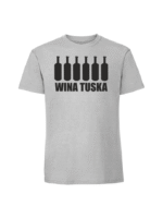 Męska koszulka  z nadrukiem – WINA TUSKA - obrazek 4