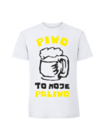 Męska koszulka  z nadrukiem – Piwo to moje paliwo - obrazek 3
