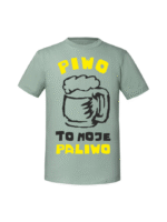 Męska koszulka  z nadrukiem – Piwo to moje paliwo - obrazek 6