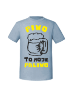 Męska koszulka  z nadrukiem – Piwo to moje paliwo - obrazek 5