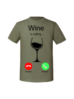 Męska koszulka  z nadrukiem – Wine is calling