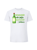 Męska koszulka  z nadrukiem – szwagier nie pyta szwagier polewa - obrazek 7