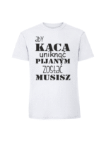 Męska koszulka  z nadrukiem – aby kaca uniknąć pijanym zostać musisz - obrazek 4