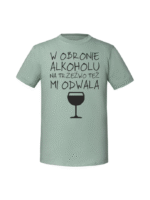 Męska koszulka  z nadrukiem – w obronie alkoholu - obrazek 5