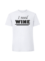 Męska koszulka  z nadrukiem – i need wine - obrazek 7