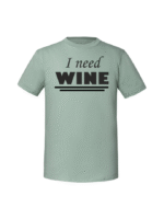 Męska koszulka  z nadrukiem – i need wine - obrazek 3