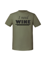 Męska koszulka  z nadrukiem – i need wine - obrazek 5