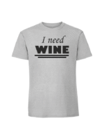 Męska koszulka  z nadrukiem – i need wine - obrazek 6