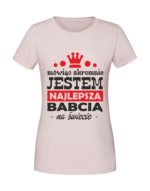 Damska koszulka  z nadrukiem – mówiąc-skromnie-jestem-najlepszą-babcią - obrazek 4