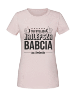 Damska koszulka  z nadrukiem – tak wygląda najlepsza babcia na świecie nowy wspaniały świat - obrazek 3
