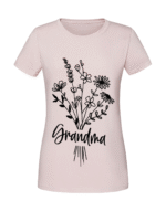 Damska koszulka  z nadrukiem – grandma flowers