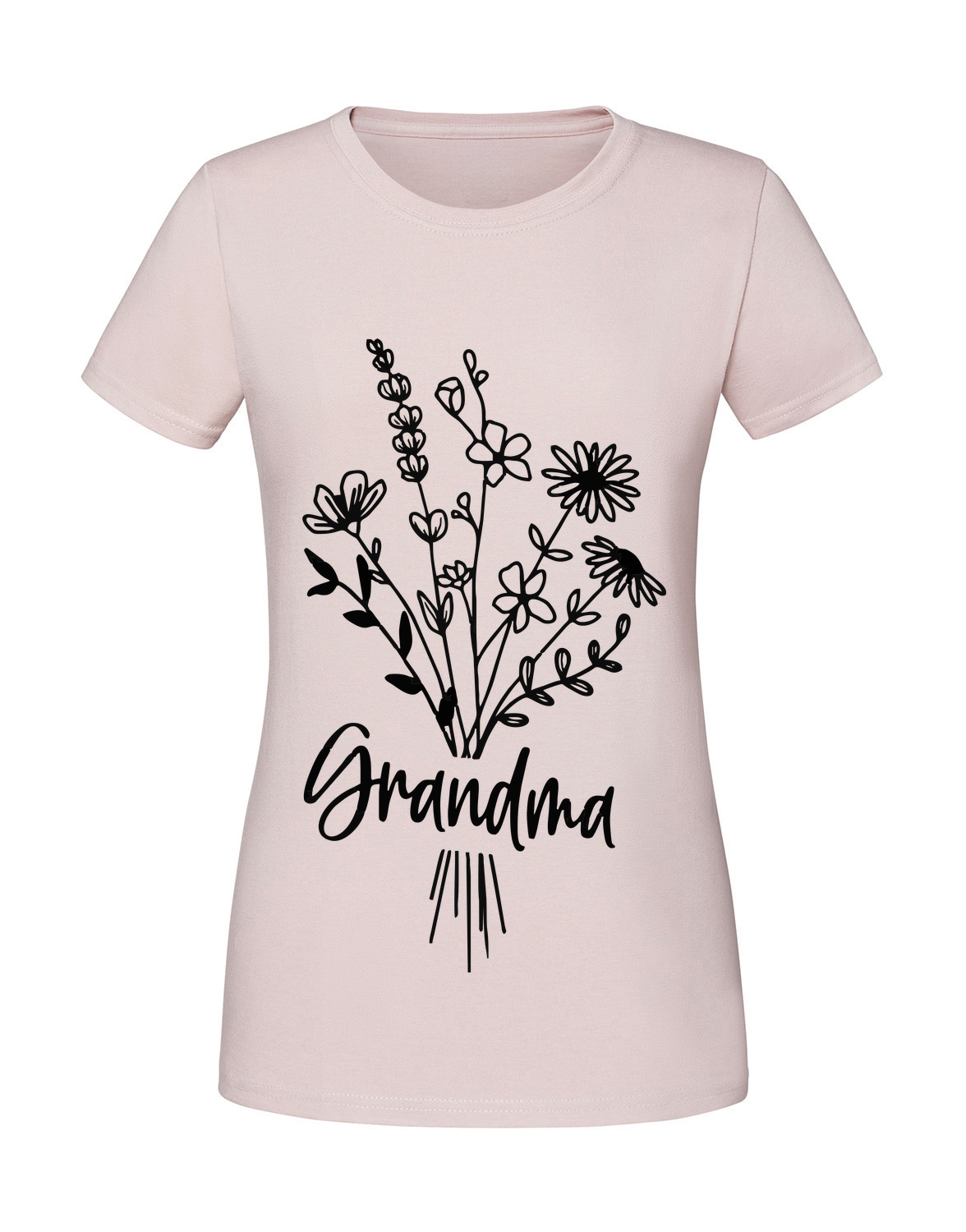 BB00008_pudrowy_roz.png Damska koszulka z nadrukiem – grandma flowers - obrazek 1