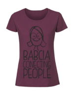 Damska koszulka  z nadrukiem – babcia connecting people v1 - obrazek 3