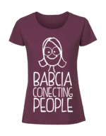 Damska koszulka  z nadrukiem – babcia connecting people v2 - obrazek 5