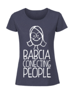 Damska koszulka  z nadrukiem – babcia connecting people v2 - obrazek 3