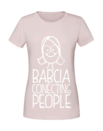 Damska koszulka  z nadrukiem – babcia connecting people v2 - obrazek 4
