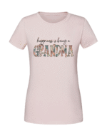 Damska koszulka  z nadrukiem – happiness is being a grandma - obrazek 3