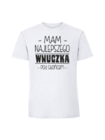 Męska koszulka  z nadrukiem – mam najlepszego wnuczka pod słońcem - obrazek 6
