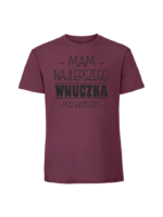 Męska koszulka  z nadrukiem – mam najlepszego wnuczka pod słońcem - obrazek 4