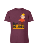 Męska koszulka  z nadrukiem – KRÓL DZIADEK v1 - obrazek 6
