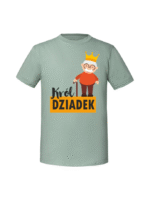 Męska koszulka  z nadrukiem – KRÓL DZIADEK v1 - obrazek 5