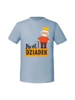 Męska koszulka  z nadrukiem – KRÓL DZIADEK v1 - obrazek 4