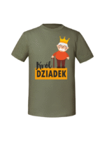Męska koszulka  z nadrukiem – KRÓL DZIADEK v1 - obrazek 3