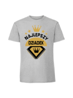 Męska koszulka  z nadrukiem – Najlepszy DZIADEK v1 - obrazek 4