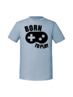 Męska koszulka  z nadrukiem – Born to play - obrazek 2