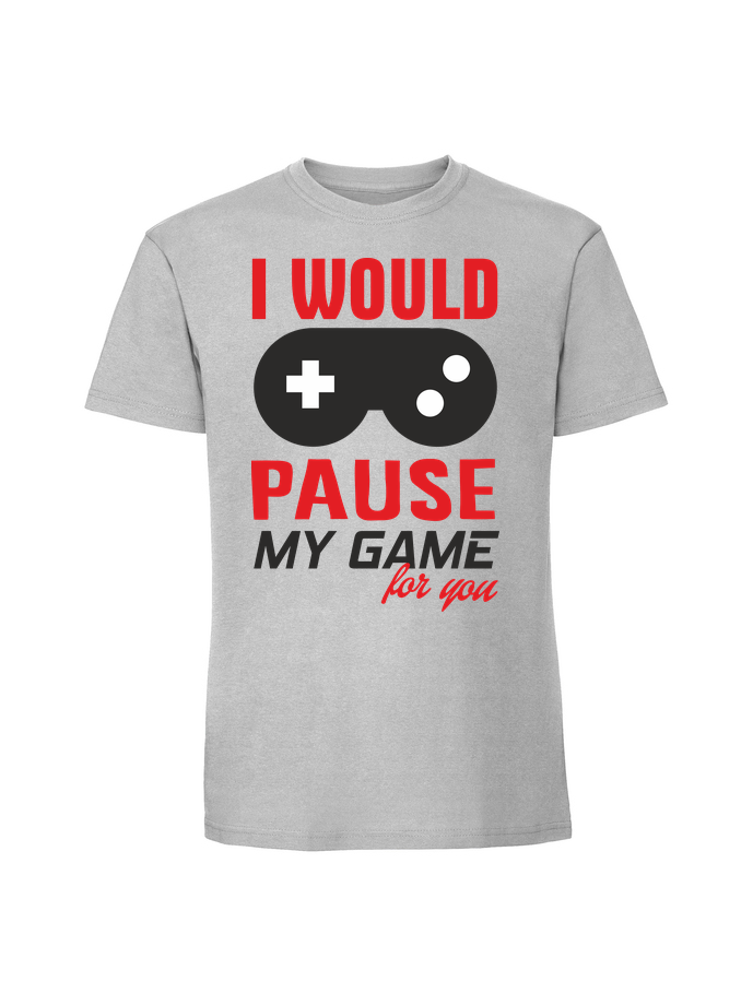 GA00002_pastelowy_szary.png Męska koszulka  z nadrukiem – I would pause my game for You - obrazek 4
