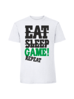 Męska koszulka  z nadrukiem – EAT SLEEP GAME REPEAT - obrazek 5