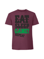 Męska koszulka  z nadrukiem – EAT SLEEP GAME REPEAT - obrazek 3