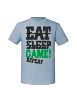 Męska koszulka  z nadrukiem – EAT SLEEP GAME REPEAT - obrazek 6
