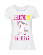 Damska koszulka  z nadrukiem – believe-in-unicorns - obrazek 5