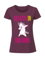 Damska koszulka  z nadrukiem – believe-in-unicorns - obrazek 6
