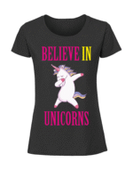 Damska koszulka  z nadrukiem – believe-in-unicorns - obrazek 4