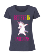 Damska koszulka  z nadrukiem – believe-in-unicorns - obrazek 3