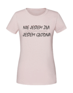 Damska koszulka  z nadrukiem – nie jestem zła jestem głodna - obrazek 3