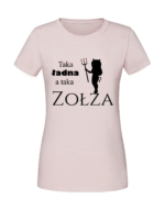 Damska koszulka  z nadrukiem – taka ładna a taka zołza