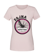 Damska koszulka  z nadrukiem – FAJNA SZPRYCHA v1