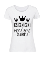 Damska koszulka  z nadrukiem – Księżniczki mogą spać dłużej - obrazek 3