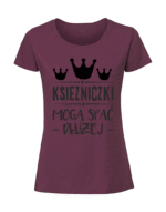 Damska koszulka  z nadrukiem – Księżniczki mogą spać dłużej - obrazek 4