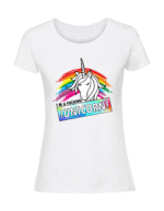 Damska koszulka  z nadrukiem – I_m fucking unicorn - obrazek 3