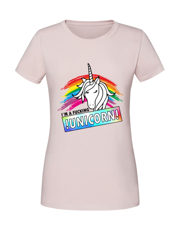 Damska koszulka  z nadrukiem – I_m fucking unicorn