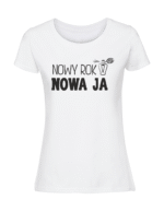 Damska koszulka  z nadrukiem – nowy rok nowa ja