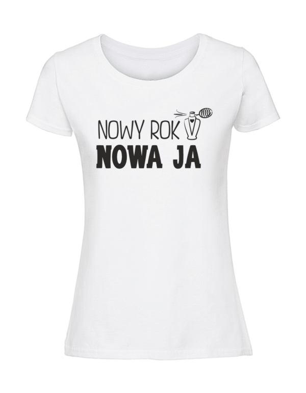 Damska koszulka  z nadrukiem – nowy rok nowa ja