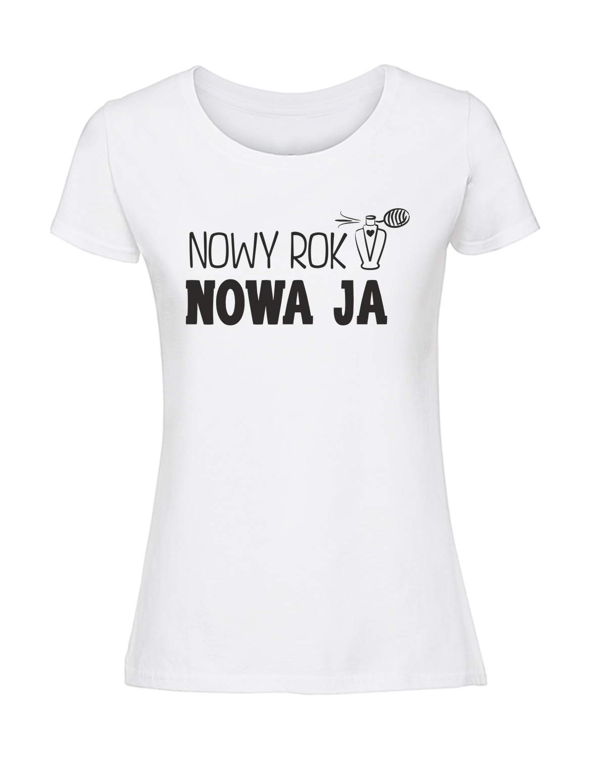 HH00073_biala.png Damska koszulka z nadrukiem – nowy rok nowa ja - obrazek 1