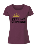 Damska koszulka  z nadrukiem – Królowa shoppingu