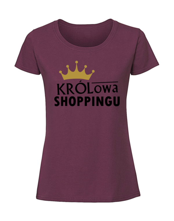 Damska koszulka  z nadrukiem – Królowa shoppingu